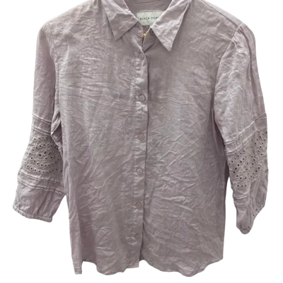 Black Pepper Womens  Size 8 3/4 Sleeve Shirt Purple 