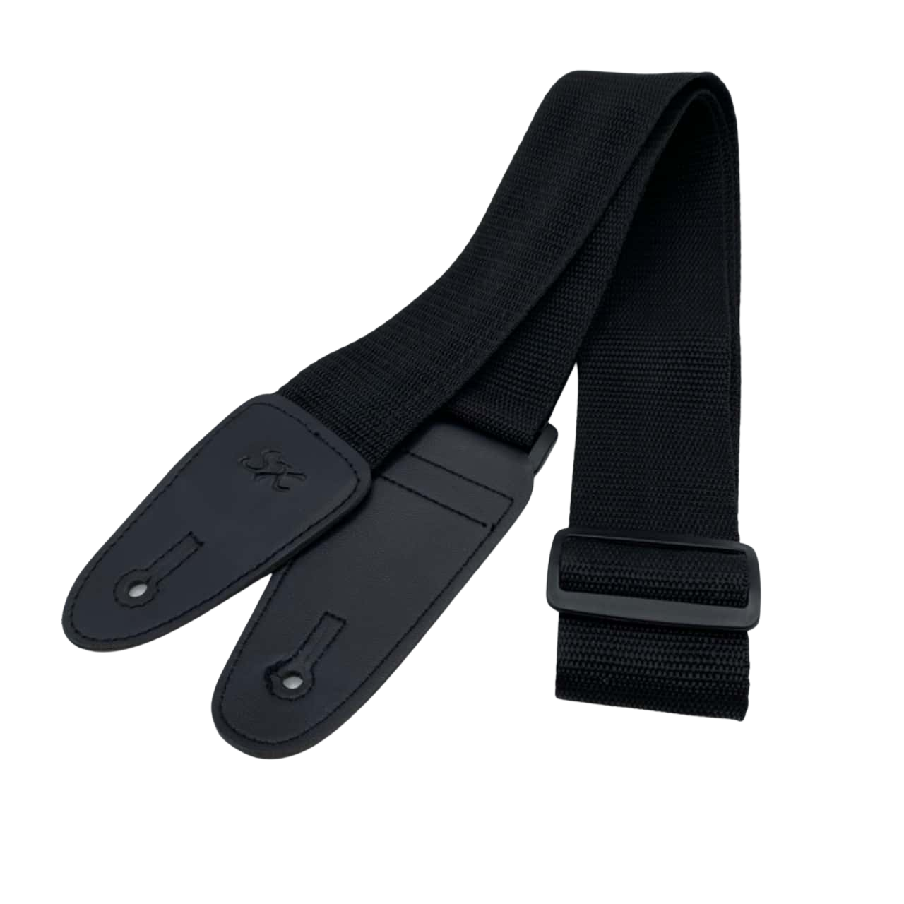 SX Plain Black Guitar Strap(s)
