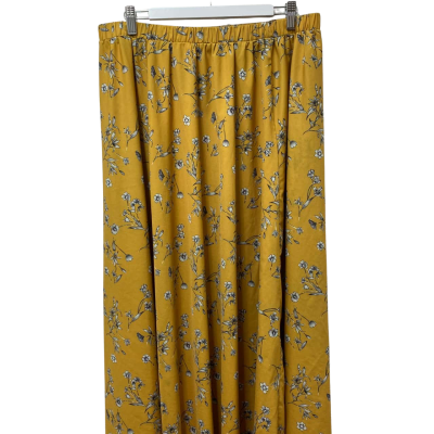 Shein Women's Size 10 Floral Yellow Maxi Skirt