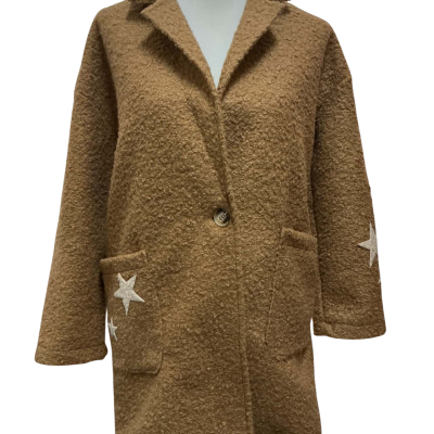 Bottega mods Womens  Size 10 Fleece Jacket Brown 