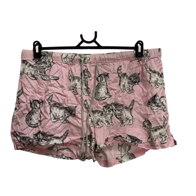 Peter Alexander Womens  Size XL Pyjama Shorts Kitten print / Grey / Pink  / White 