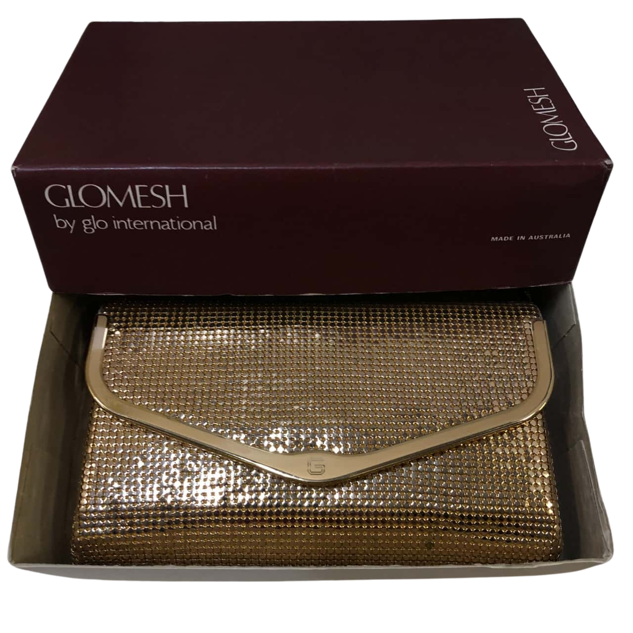 Glomesh Womens Gold Cross Body Bag, Made in Australia (s)