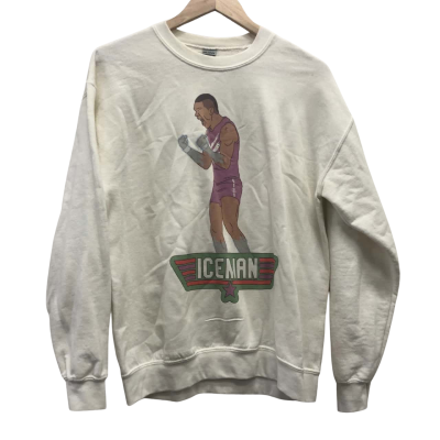 Gildan Iceman  Mens  Size M Crew Neck Jumper White 