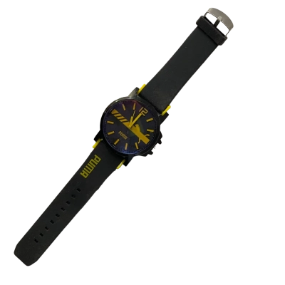 Puma Mens Watch Black And Yellow 