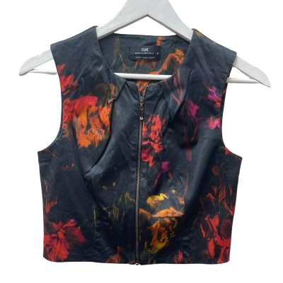 Cue Womens  Size 8 Zip Top Black  