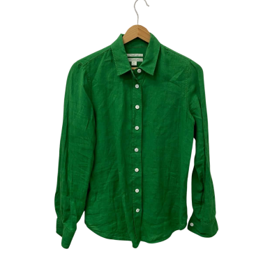 Trenery Womens  Size XS Long Sleeve Shirt Green 