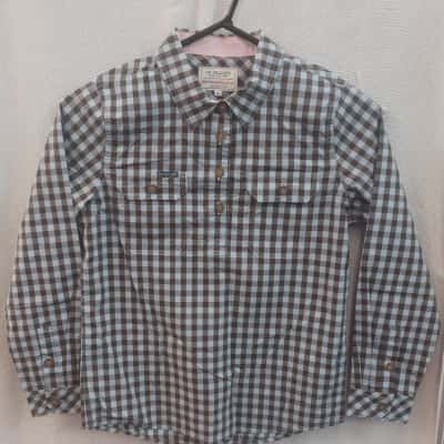 RB Sellars Kids  Size 10 Top  Blue / Brown 