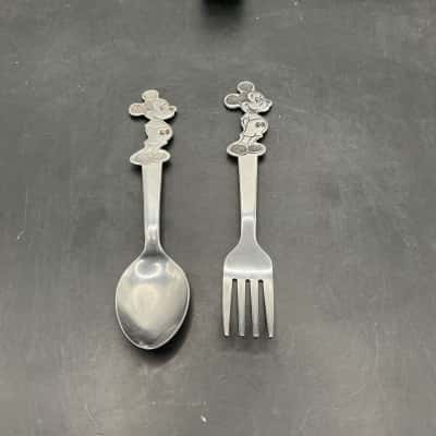 Mickey Mouse Fork and Spoon by Bonny Japan