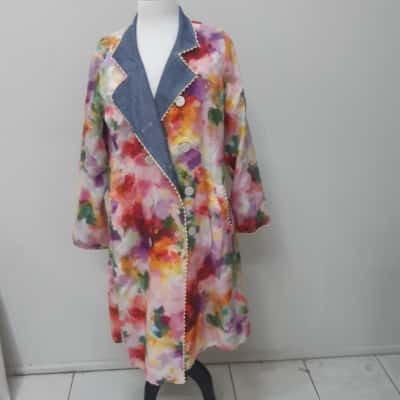 Blue Illusion Reversible Whimsical Coat