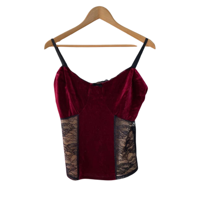 Starling Reine Womens  Size XS Cami  Black  / Maroon 