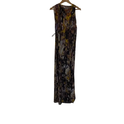 Scanlan Theodore Womens  Size 12 Layered Maxi Dress -100% Silk Multicoloured Print