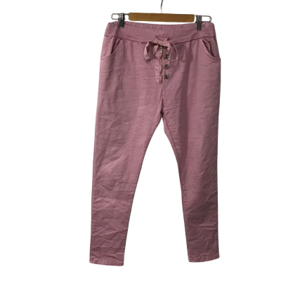 Italian Star Womens Size S / M Dusty Pink Drawstring Waist Slim Fit Pants 
