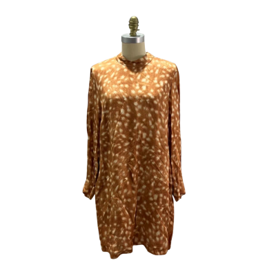 Veronika Maine Women's Size M Cheetah Print Viscose Long Sleeve Dress