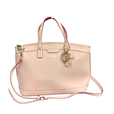 Henry Bendel Pressed Leather Large Tote Bag Pink  