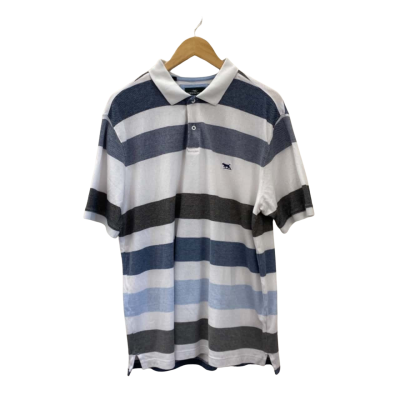 Rodd & Gunn Mens  Size XL Polo Shirt Black  / Navy Blue / White 