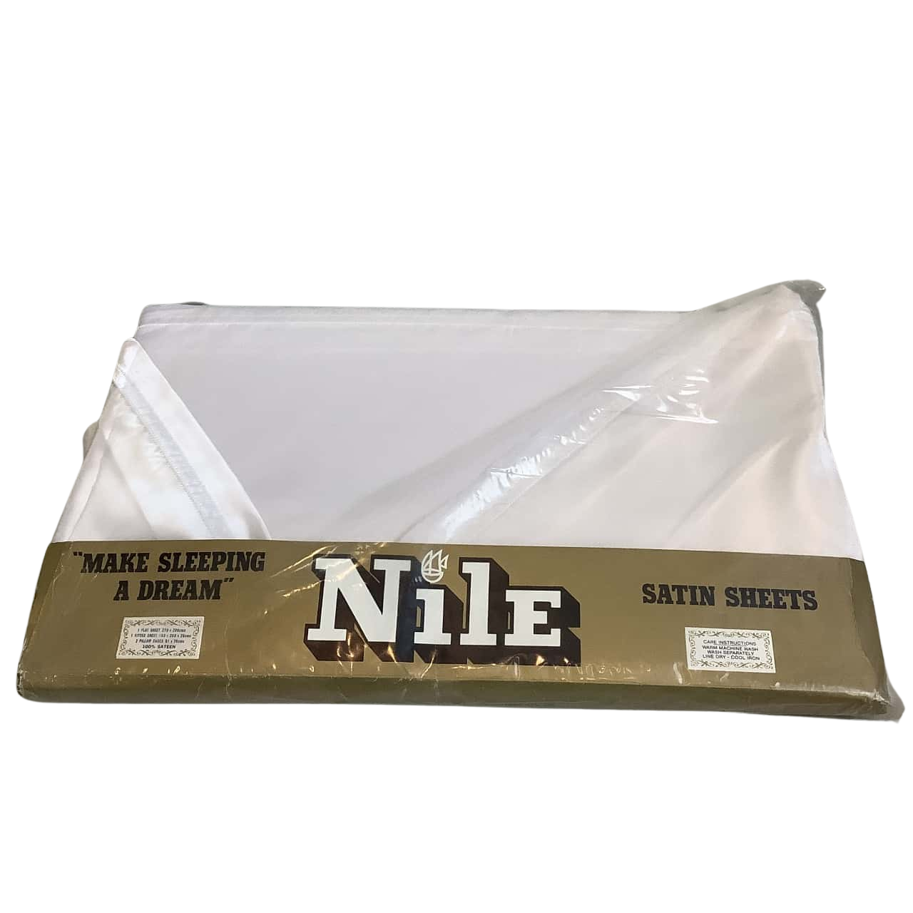 New Nile Satin Sheets + Pillow Cases in White (s)