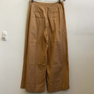 Trenery Womens  Size 10 Wide Leg Pants Brown 