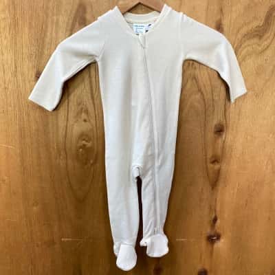 Milly & Milo Cream Wool-Blend Baby Onesie Size 0 (6-12m)