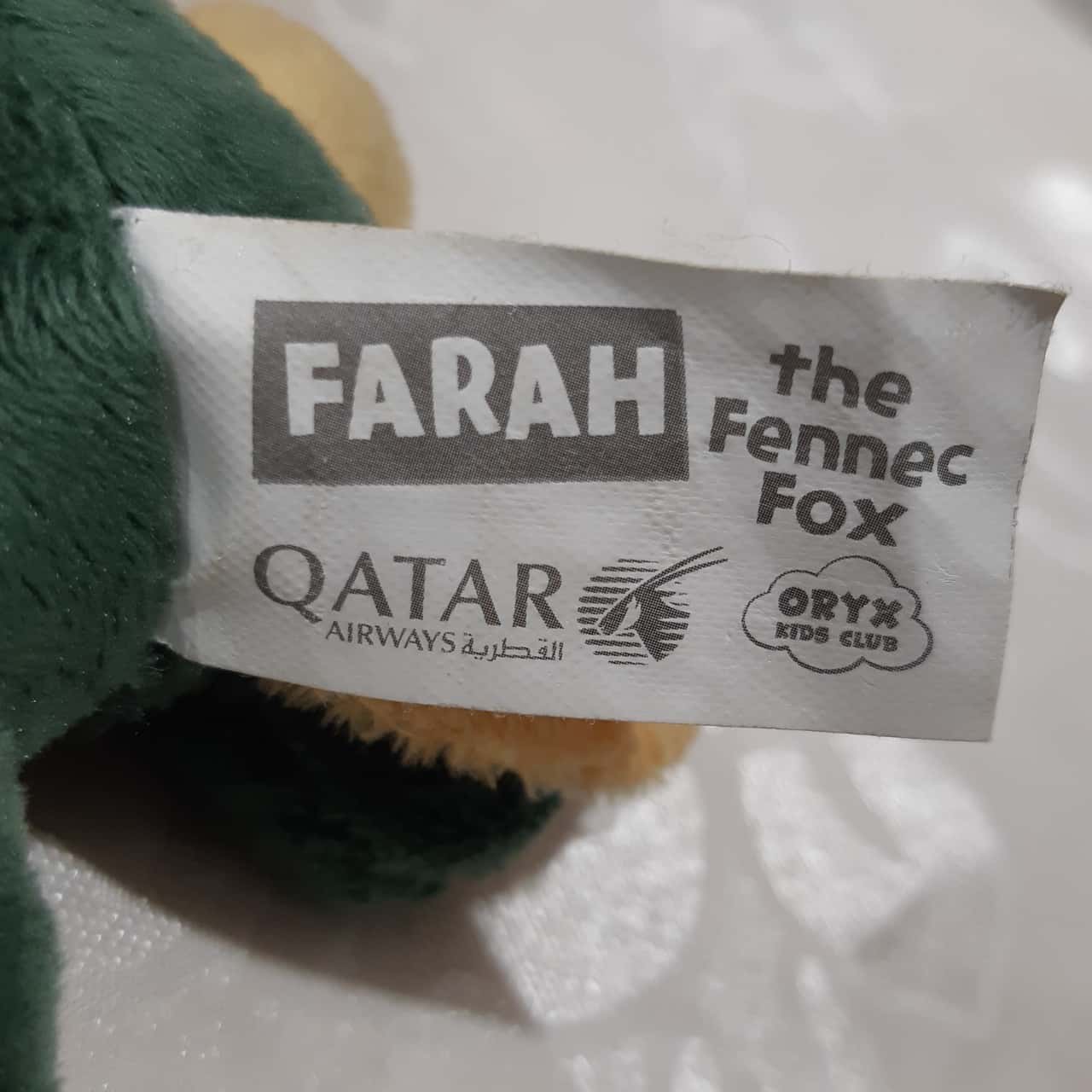 Qatar Airways Farah The Fennec Fox Stuffed Toy 7"