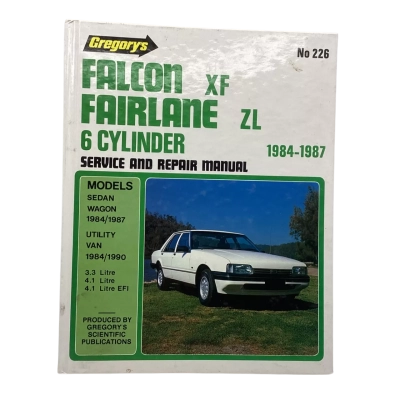 Gregory's Facon XF- Fairlane ZL Repair Manual 1984-1987