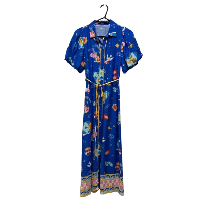 Sportsgirl Womens  Size 4 Casual Dress / Maxi Dress / Short Sleeve Dress  Blue / Multicoloured 