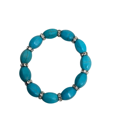  Womens Beaded Turquoise Bracelet  