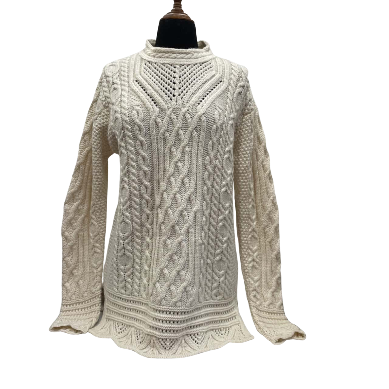 The Irish Store Cream Jumper Sz L. 100 Merino Wool (s)