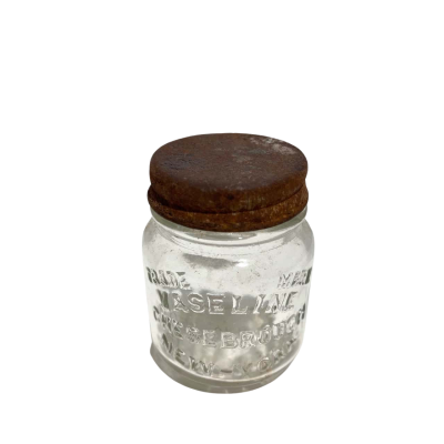 Vintage Vaseline Jar Glass