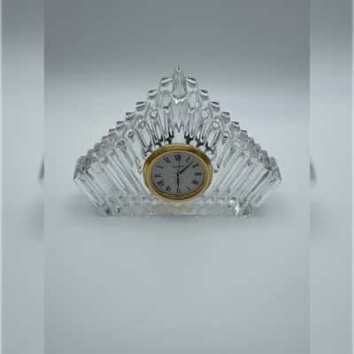 Anna Hutte Bleikristall Germany 24% Lead Crystal Staiger Desk Clock