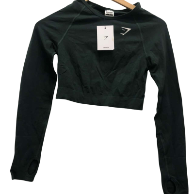 Gymshark Womens Long Sleeve Activewear top  Size M Green BNWT