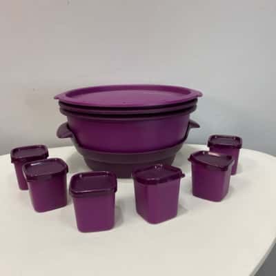 Tupperware Steamer Set & 6 Small tubs