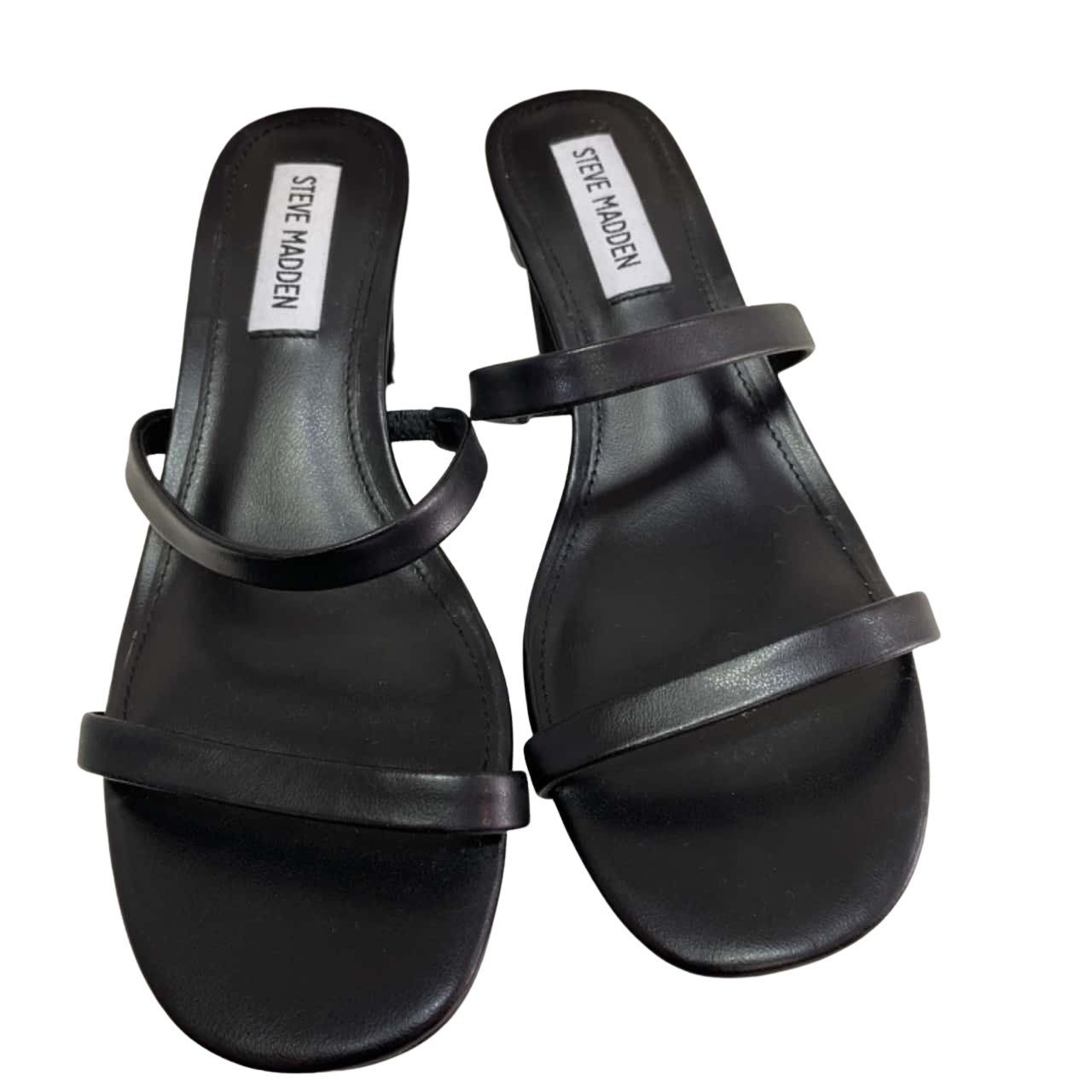 Steve Madden Womens Size 6 Black Heeled Slides(s)