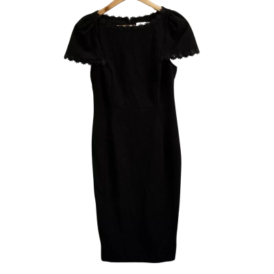 Calvin Klein Womens  Size 2 Midi Dress Black 