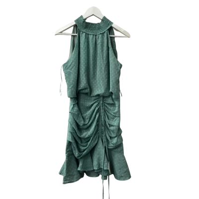 Two Sisters Womens  Size 12 Green Pip Dress
