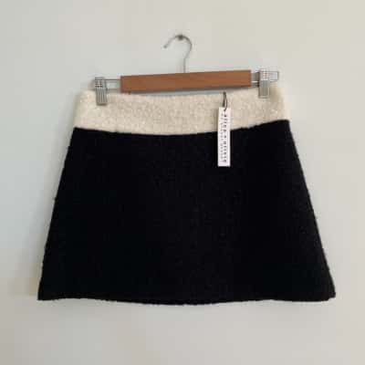 Alice & Olivia Womens  Size 2 Boucle Mini Skirt Black & White NEW with TAGS