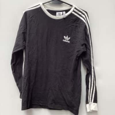 Adidas Womens Sports Top Black  / White long sleeve