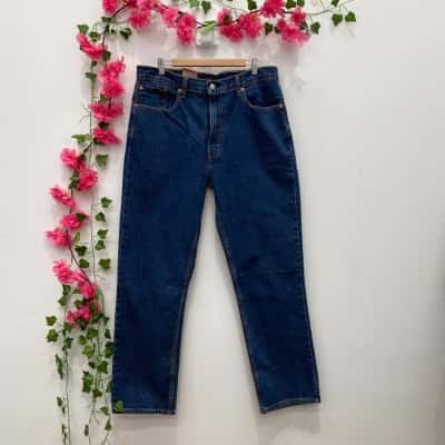 Levi's Mens Size 38 Straight Leg Jeans Blue 