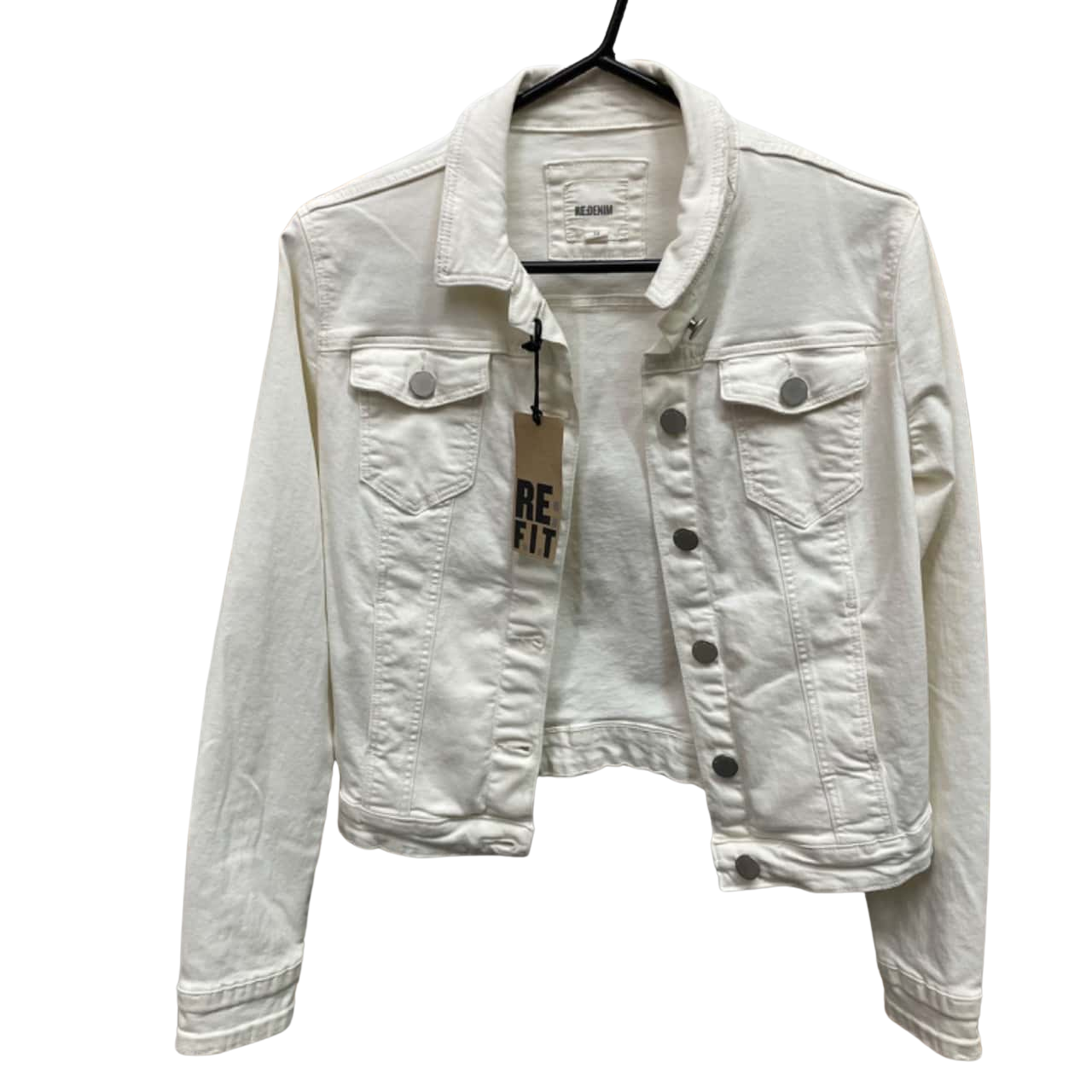 REF.I.T Womens Size 10 White Denim Jacket