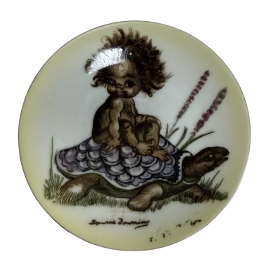 Vintage Brownie Downing TINKA + TURTLE Pin Dish