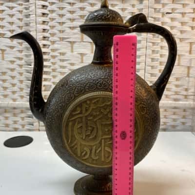 Brass Surahi Aftaba Decorative Showpiece Arabic Indian Tea Pot 