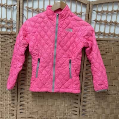 The North Face Girls Long Sleeve Light Pink Thermoball Jacket Kids 