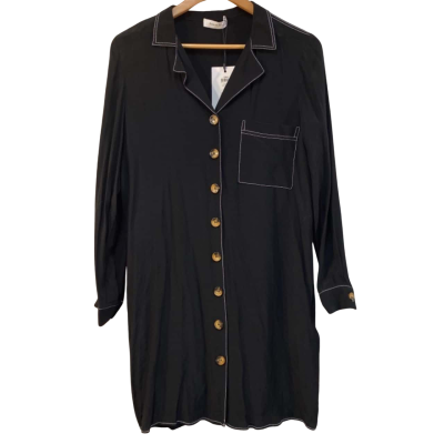 Neon & Nylon Womens  Size 36 Shirt Dress Black  