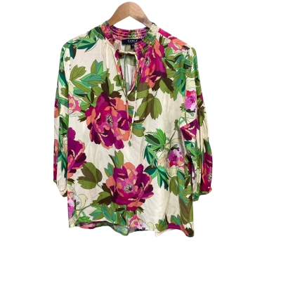 Cable Melbourne Womens  Size 12 Blouse Floral / Green / Pink  