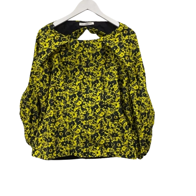 BNWT C&M Camilla and Marc Womens  Size S Long Sleeve Top Black  / Brown / Yellow 