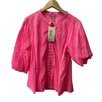 Lola Australia Womens  Size M 3/4 Sleeve Shirt Pink  D