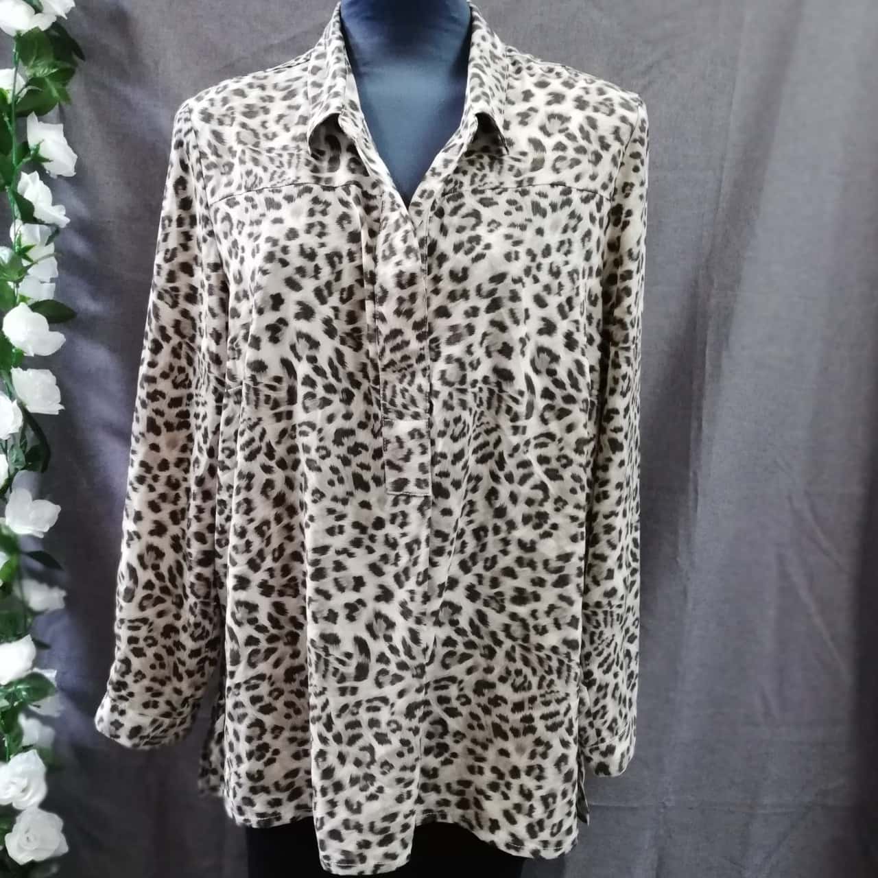 Size 18 Long Sleeve Animal Print Shirt
