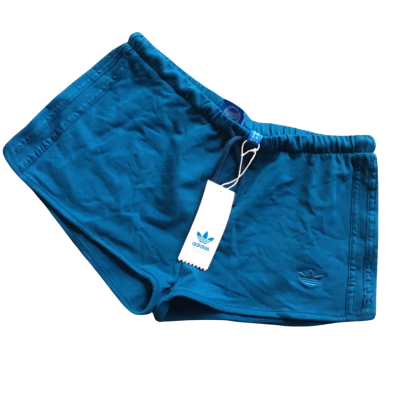 BNWT Adidas Womens  Size 10 / S  Slim Short Shorts Blue HTH2