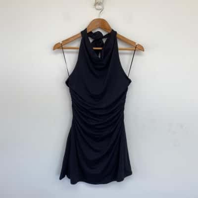 Ally Fashion Black Halter Neck Bodycon Mini Dress  Size 14 