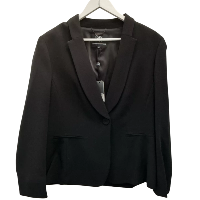 Anthea Crawford Womens Size 16 Wool Blazer Black BNWT