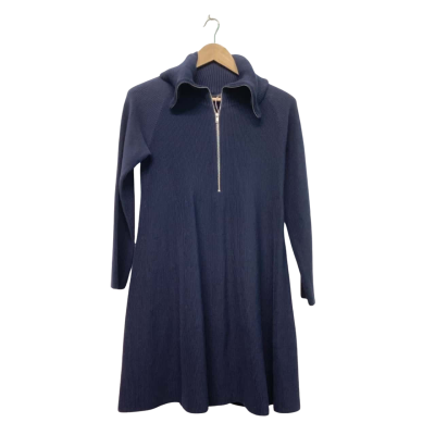 COS Womens  Size M Long Sleeve Dress Navy Blue NWT